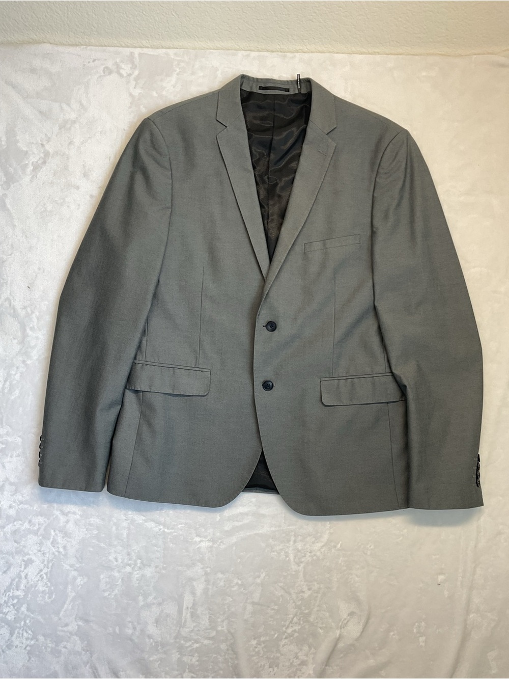 LINDBERGH Men's US 40R Single Breast Men's Tailored Gray Two-Button Blazer